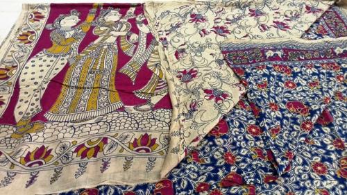 KALAMKARI PRINTED COTTON SAREE